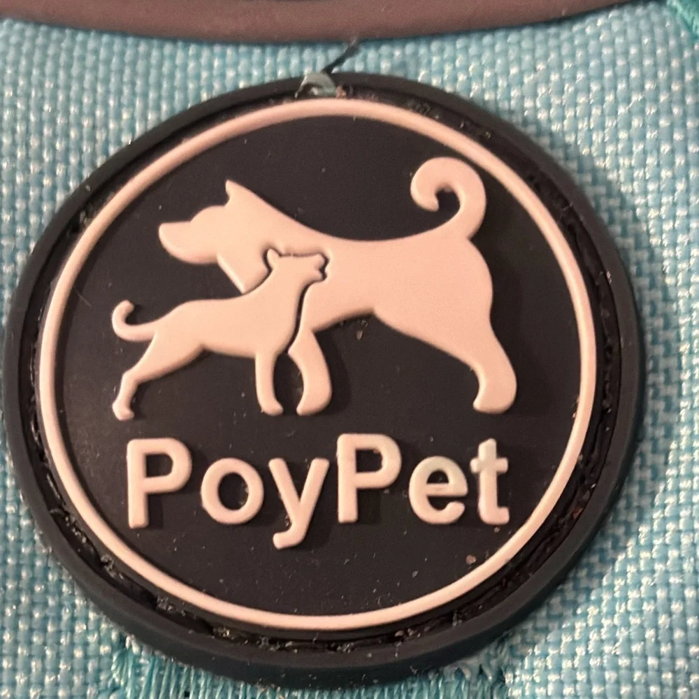 PoyPet No Pull Dog Harness, No Choke Reflective Dogs(Mint Blue Matching Trim, M)
